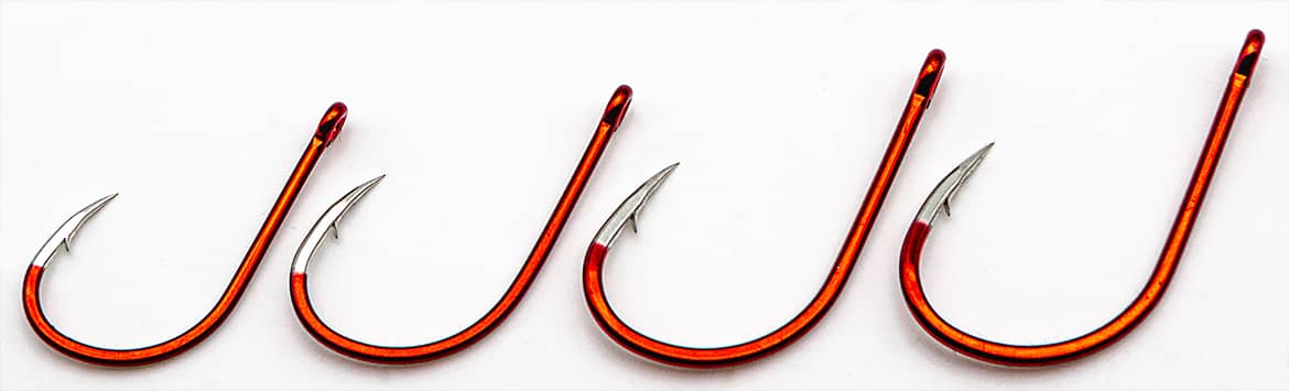 BKK Red Octopus Beak Straight Eye Hook