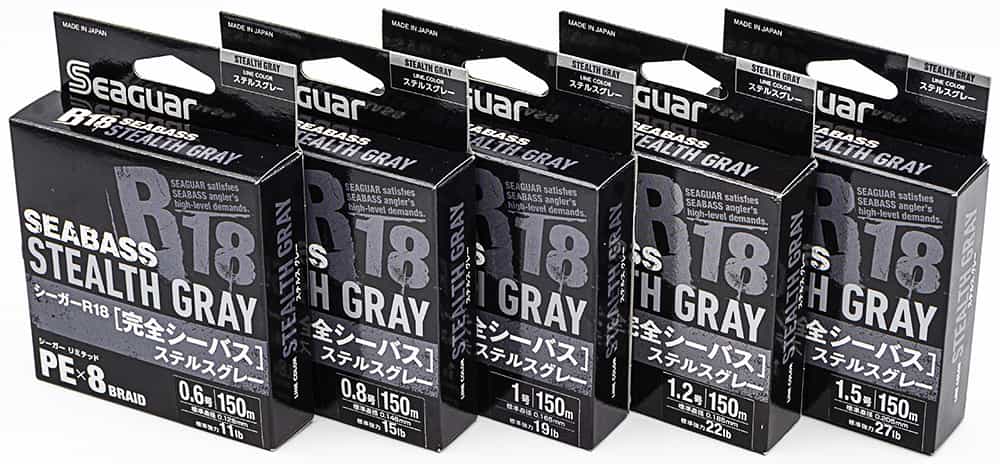 Seaguar R18 Seabass Stealth Gray PE X8 Braid