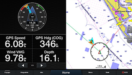 Fonctions spéciales pour la navigation à la voile